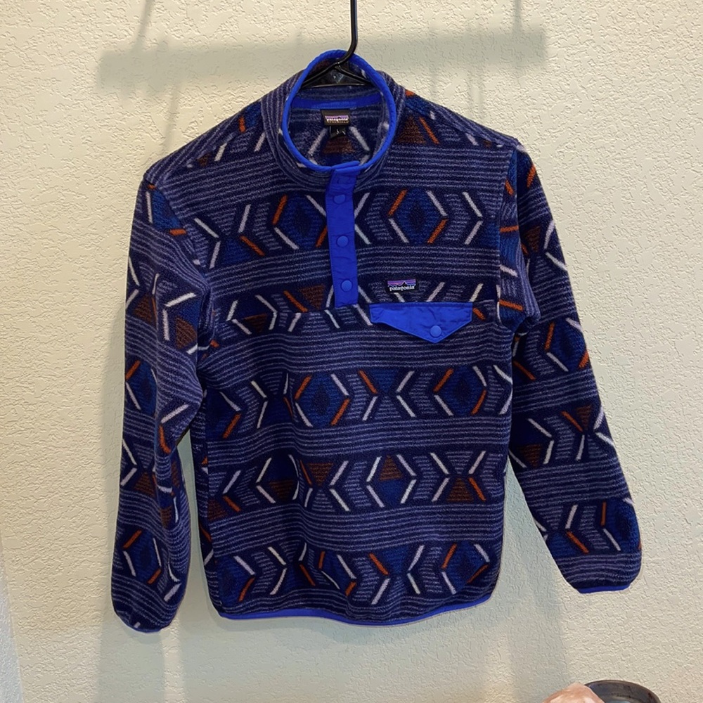 Patagonia Synchilla Snap T Geometric pattern
